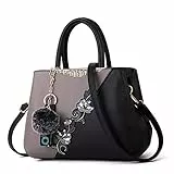 Ikaif Borsa Delle Donne Top Handle Borse A Tracolla Elegante Classico Borse Shopper Signore Crossbody Del Sacchetto Del Ricamo (Gray)