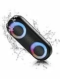 Cassa Bluetooth Potente NOTABRICK Altoparlante Bluetooth Portatile con 30W Stereo & Luce Led,Speaker Bluetooth IPX7 Impermeabile,Associazione Stereo,1000 Minuti Tempo di gioco