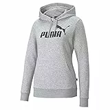 PUMA Ess Logo Hoodie FL, Felpa Unisex-Adulto, Grigio Chiaro (Light Gray Heathe), M