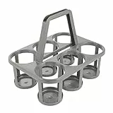 Portabottiglie fino a 6 bottiglie, Plastica resistente (PP), 34 x 26 x 28 cm, Grigio Granito