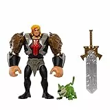 Masters of the Universe - MOTU KIDS Personaggio HE-MAN, personaggio snodato dotato di una funzione di attacco, con accessori, da collezione, Giocattolo per Bambini 4+ Anni, HLF51
