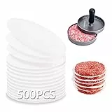 Fogli di Carta Antiaderente 500 Pezzi per Pressa per Hamburger, Rotondi, Diametro 11 cm | Carta da Forno, Fogli Separatori per Hamburger Polpette, Accessori per Barbecue