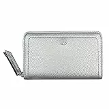TOM TAILOR Ela, Portafoglio con Chiusura Lampo Donna, Argento, 20 x 4 x 10,5