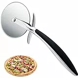 Rotella Tagliapizza, Acciaio Inox Pizza Cutter, Rotella Taglia Pizza con Salvalama e Manico Antiscivolo, Lavabile in Lavastoviglie