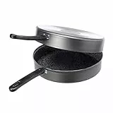 ALLUFLON Tradizione Italia Fornetto/Girafrittata Alto, Alluminio, Nero, 28 cm