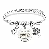 Regalo Maestra Bracciale Fine Anno, Personalizzato Idee Per Insegnante,Regalo Maestra Bracciale Regalo per Insegnante, Regali Maestre Fine Anno Regalo Per Insegnante
