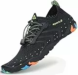 SAGUARO Scarpe da Scoglio Donna Uomo Scarpette da Mare Bagno Spiaggia Surf Yoga Water Shoes per Immersione Nuotare Sport Acquatico Traspirante,Nero 42