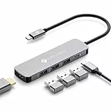 NOVOO Hub USB C a USB, 5 in 1 Adattatore HDMI 4K con 3 porte USB 3.0, ricarica rapida 100W, Compatibile con MacBook Air/Pro, Chromebook, Matebook e altri laptop Type-C