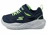 Skechers Nitro Sprint, Scarpe sportive Bambini, Navy Textile/ Synthetic/ Lime Trim, 26