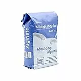 Michelangelo Moulding Alginate Slow Setting. Alginato cromatico per Impronte di Alta precisione, Perfetto per Realizzare calchi delle Mani o del Corpo. Prodotto in Italia. (1 Busta)