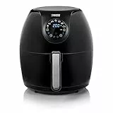 Princess Friggitrice ad Aria Calda Family XXL, 1700 W, 5.2 Litri, 7 Impostazioni di Cottura, Teglia per Torte Inclusa, Ricettario Digitale, Airfryer BPA-free, Nero