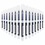 cobee Penne a Sfera Rotolanti, 15 Pezzi 0,5 mm Penne Roller Nere Penna a Sfera Extra Fine Penna a Sfera Roller ad Asciugatura Rapida Penna a Inchiostro Liquido Penne a Punta Fine per Scrivere Diario