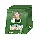 Ultima Adult Salmone - Crocchette per gatti - Confezione da 8 x 800g - Totale 6,4kg