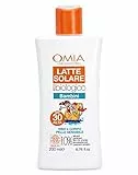Omia, Latte Solare Eco Bio Bambini SPF 30 Viso e Corpo, Protezione Solare Bambini Alta per Pelli Delicate e Sensibili, con Olio di Mandorle e Olio di Sesamo, Dermatologicamente Testato - 200 ml