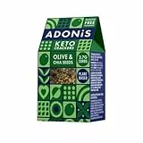 Cracker Proteici Adonis Keto alle Olive e Semi di Chia (confezione da 10 x 60g) |Vegano & Keto Friendly | 100% Naturale | Senza Glutine, Senza Zuccheri, Senza Olio di Palma,
