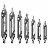 YouMen 7 Pcs Punte da Trapano Centrali Set di Punte da Centro Trapano 60 Gradi Trapani di Centraggio HSS Centro Trapano Set per Metallo 1.0/1.5/2.0/2.5/3.0/4.0/5.0mm