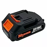 Myron Batteria da 21 V Max, batteria agli ioni di litio per utensili a batteria, 2,0Ah Long Life Battery Work per mini motosega a batteria, pistola per colla a caldo
