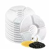 Fousenuk 10 Pezzi Filtri Fontanella per Gatti, Filtri di Ricambio per Animali Domestici con Carbone Attivo e Resina, Tripla Filtrazion, Filtri Fontana Gatto per 2-2.5L Dispenser Acqua Automatico