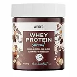 Weider Whey Protein Choco-Hazelnut Spread (250g). Deliziosa Crema di Cioccolato e Nocciole Spalmabile con 22% di proteine. A basso contenuto di zuccheri. Senza olio di palma e senza glutine.