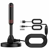 Bqeel Antenna tv interna per digitale terrestre HDTV digitale DVB-T/DTMB/DVB-T 2 con amplificatore segnale 4,8M Support 4K HD/VHF/UHF/FM