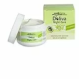 Crema notte antirughe. Crema viso notte con olio di oliva, olio di jojoba e burro di karitè. Crema viso antiage per pelle secca o molto secca. Doliva Olivenol 50ml