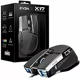 EVGA X17 Mouse da Gioco, Wired, Grigio, Personalizzabile, 16.000 DPI, 5 Profili, 10 Pulsanti, Ergonomico, 903-W1-17GR-K3