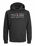 JACK & JONES Jjelliot Logo Sweat Hood Felpa con Cappuccio, Schwarz, XL Uomo