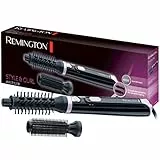 Remington Spazzola ad Aria, Styler ad Aria Calda, 2 accessori, Spazzola setole 25 mm e setole 19 mm, Capelli Ricci, Voluminosi, 400 Watt, Style & Curl AS404