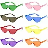 Weinsamkeit Occhiali da Sole Senza Montatura 8 Pezzi di Occhiali da Sole Cateye Retrò in Diversi Colori.Gli Occhiali Alla Moda Sono La Migliore Decorazione per Le Feste di Carnevale da Uomo E da Donna