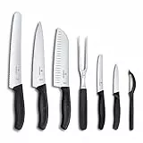 Victorinox, set da cucina Swiss Classic da 7 pezzi, con coltelli da cucina, in confezione regalo, nero