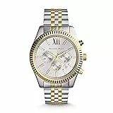Michael Kors Orologio Lexington da uomo, movimento cronografo, cassa in acciaio inossidabile 2T da 45 mm con bracciale in acciaio inossidabile, MK8344