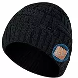 Regalo Uomo Donna Cappello Bluetooth Berretto Sci Regalo Natale Cappello Sportivi Uomo Musicale Bluetooth Lavorato a Maglia Berretto Cappello Invernali con Cuffie Stereo e Microfono Vivavoce