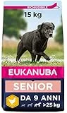 Eukanuba Cibo Secco per Cani per la Cura dei Cani Anziani di Taglia Grande, Ricco di Pollo Fresco, 15 kg