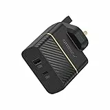 OtterBox UK Caricatore murale Doppia porta, 30W, USB-C PD 18W + USB-A 12W, carica Fast Charge per Smartphone e Tablet, resistente a cadute, robusto, ultra durevole, Nero