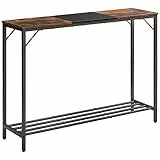 YMYNY Consolle Ingresso, Tavolo Console Stretto, Piccolo Tavolo per Decorazioni, Tavolino da Divano, Corridoio, Soggiorno, Ufficio, Assemblaggio Semplice, 107 x 30 x 78CM Marrone Vintage HST006HB
