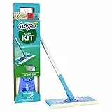 Swiffer Lavapavimenti, 1 Scopa e 6 Panni Umidi, Pulizia Igienica Profonda Lavapavimenti, Cattura e Intrappola Polvere e Peli, Rimuove Sporco e Batteri, Per Tutti I Tipi Di Pavimenti