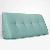 EVERGREENWEB - Cuscino da Lettura ergonomico, Cuscino Schienale a Cuneo per Letto e Divano | Cuscino Per gambe | Testata letto | Misura 120x26 cm | Colore Celeste | 100% Made in Italy|CHILL PILLOW