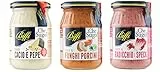 Biffi - Mix Di 3 Sughi - Sugo Cacio e Pepe 190g - Sugo al Radicchio e Speck 190g - Sugo ai Funghi Porcini 190g - 3 vasetti da 190g