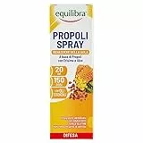 Equilibra Integratori Alimentari, Propoli Spray, Integratore a Base di Propoli, Erisimo e Aloe Vera, per il Benessere della Gola, Azione Emolliente e Lenitiva, Flacone Spray 20 ml