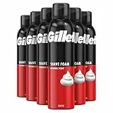 Gillette Classic SCHIUMA DA BARBA Con Profumo Originale Da Uomo Aiuta A Proteggere Dall’Irritazione Da Rasatura, Rade In Modo Facile E Veloce Con La Formula Gillette Comfort Glide, 300ml X6