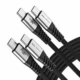 XYZYZ Cavo USB Type-C to Type (2 Pezzi 2+2m) 100W PD 5A Cavo USB C USB C QC4,0 Nylon di Ricarica Rapida Tipo C a USB C compatibili con Samsung S21 S20 Note iPad MacBook Pro Huawei Xiaomi (Nero)