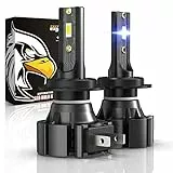 EASY EAGLE H7 LED Lampadine per Auto, 60W Kit di Conversione Fari Sostituire Alogeno/Xeno,12000LM 6000K Bianco