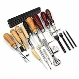 Set di Strumenti in Pelle Strumenti per Pelletteria Scanalatore Prodotti in Pelle Articoli in Pelle Set da 19 Pezzi Accessori in Pelle Articoli in Pelle Similpelle Accessori per