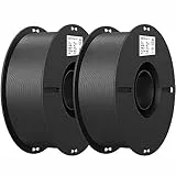 Ufficiale Creality PLA Filamento 1,75 mm per Stampante 3D, Bobina di Cartone da 2 kg (4,4 libbre), Dimensionale +/- 0,02 mm, Adatta alla Maggior Parte delle Stampanti 3D FDM(2 Pezzi Neri)