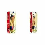 Stabilo pointball Penna a sfera a scatto colori assortiti - Blister da 3 & pointball Penna a sfera a scatto colore Nero - Blister da 2