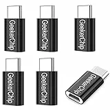 GeekerChip Adattatore USB C a Micro USB[6 Pezzi],Connettore USB C(Type C) per Galaxy S10+/ S9,Mate 20/30/30Pro,P20/30,Honor 10/20,Xiaomi 9/9Pro,Redmi Note 7/8 e Altri Dispositivi USB C(Nero)