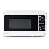 Toshiba Forno a microonde da 800 W, 20 l, con funzione di sbrinamento e 5 livelli di potenza, design elegante, bianco - MM-MM20P (WH)