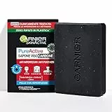 Garnier PureActive Sapone viso e corpo al carbone, Anti-imperfezioni, Formula vegana con 98% di ingredienti naturali, 100 g