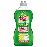 Nelsen detersivo stoviglie e piatti a mano, Concentrato di Potere Limone, con azione sgrassante, 450 ml