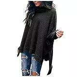 Camicetta da donna elegante a maniche lunghe, colletto irregolare, maglia a maniche lunghe, camicia da donna, Nero , XL